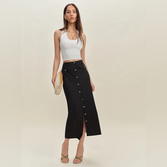 Reformation Britt Linen Skirt - Picture 1 of 4